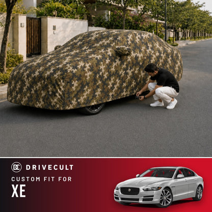 Jaguar XE DriveCult Phantom custom-fit waterproof car body cover