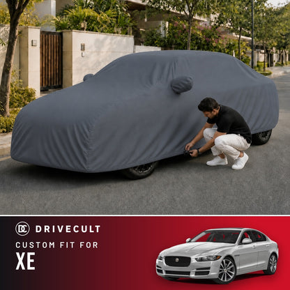 Jaguar XE DriveCult Titan custom-fit waterproof car body cover