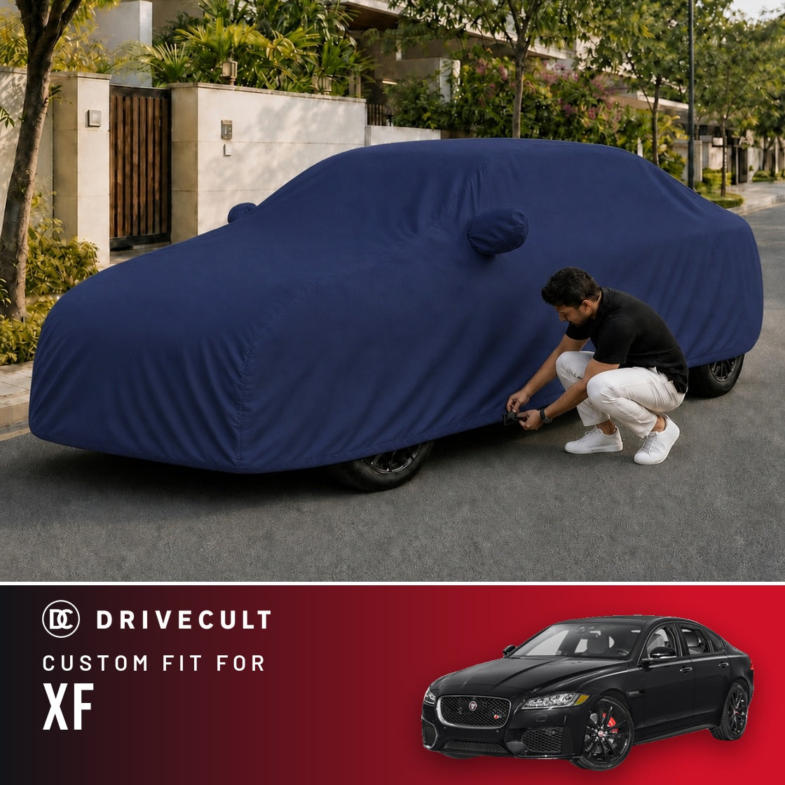 Jaguar XF DriveCult Storm custom-fit waterproof car body cover