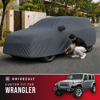 Jeep Wrangler DriveCult Titan custom-fit waterproof car body cover