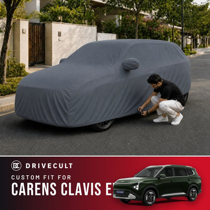 Kia Carens Clavis EV DriveCult Titan custom-fit waterproof car body cover