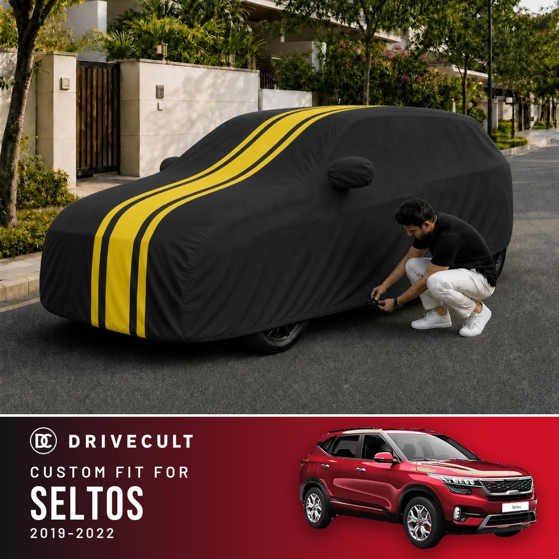 Kia Seltos 2019-2022 DriveCult Blaze custom-fit waterproof car body cover