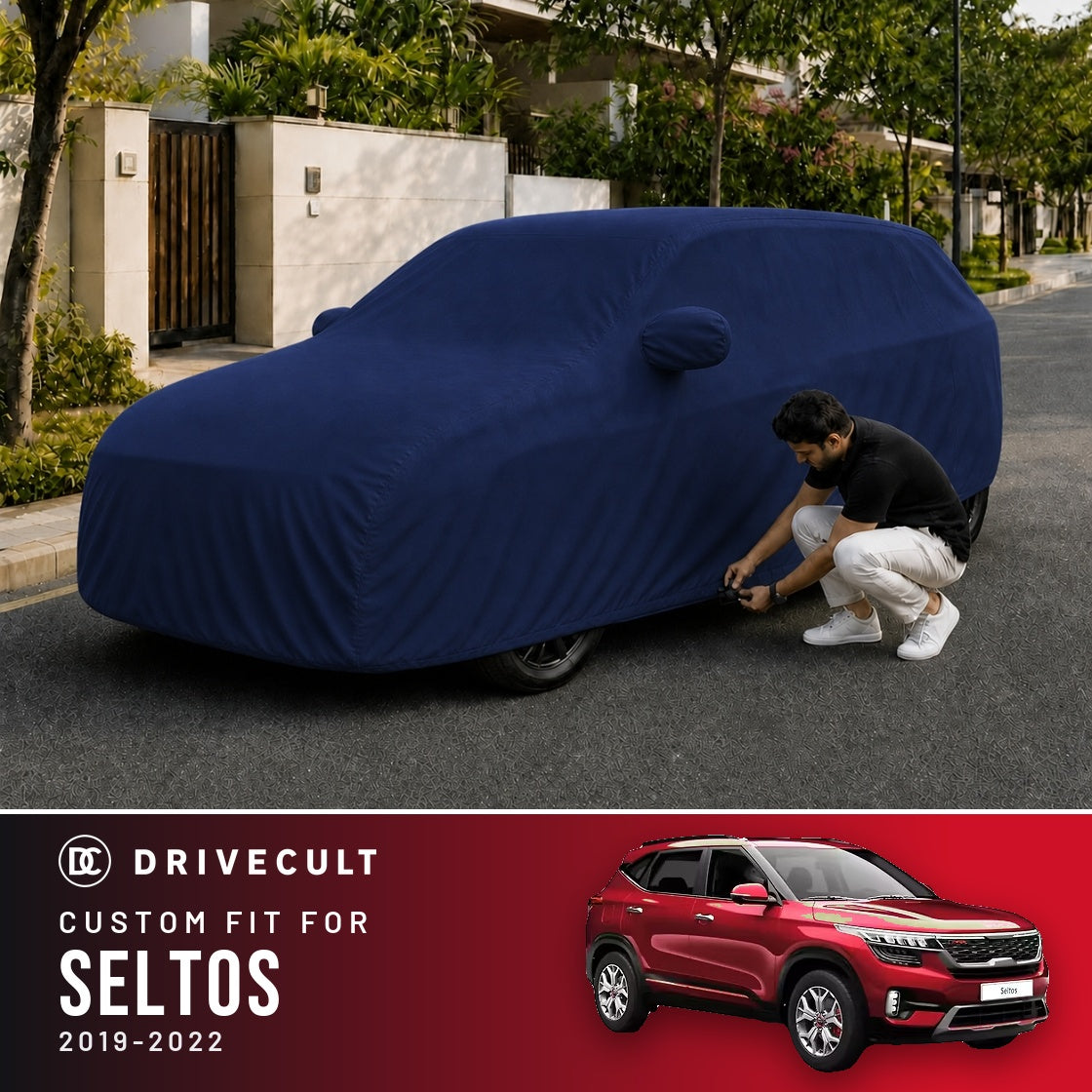 Kia Seltos 2019-2022 DriveCult Storm custom-fit waterproof car body cover