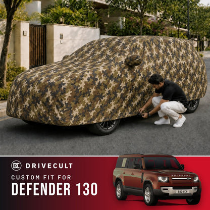 Land Rover Defender 130 DriveCult Phantom custom-fit waterproof car body cover