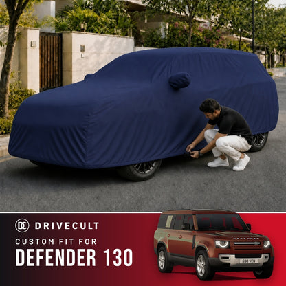 Land Rover Defender 130 DriveCult Storm custom-fit waterproof car body cover