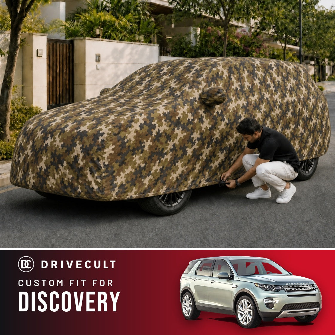 Land Rover Discovery DriveCult Phantom custom-fit waterproof car body cover