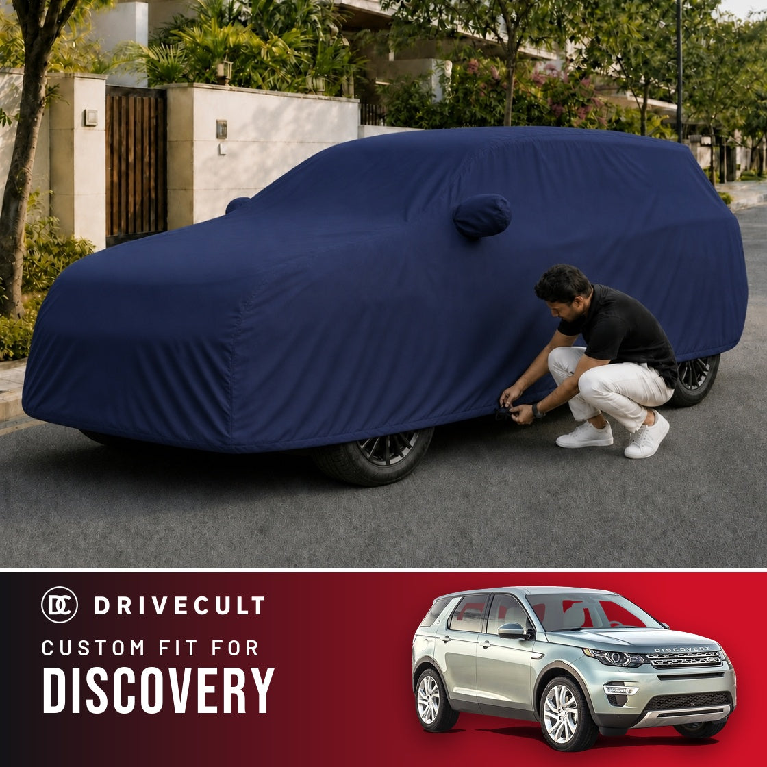 Land Rover Discovery DriveCult Storm custom-fit waterproof car body cover