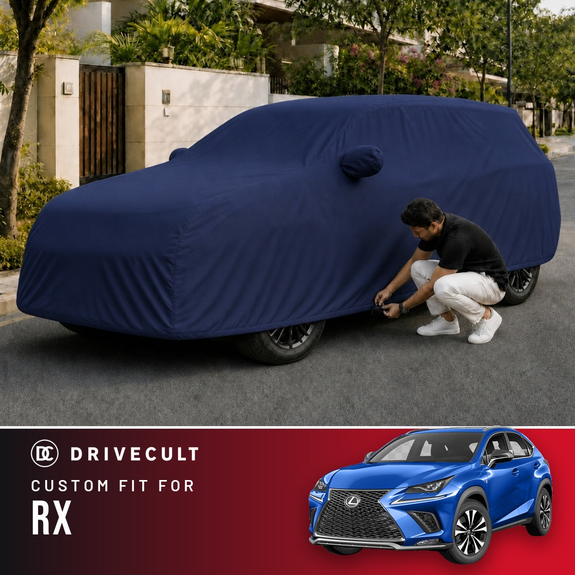 Lexus RX DriveCult Storm custom-fit waterproof car body cover