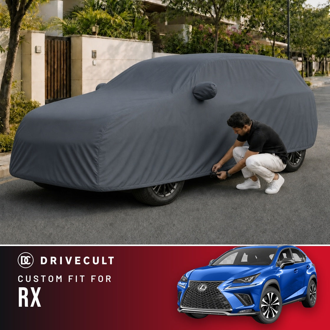 Lexus RX DriveCult Titan custom-fit waterproof car body cover