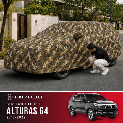Mahindra Alturas G4 2018-2022 DriveCult Phantom custom-fit waterproof car body cover