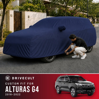 Mahindra Alturas G4 2018-2022 DriveCult Storm custom-fit waterproof car body cover