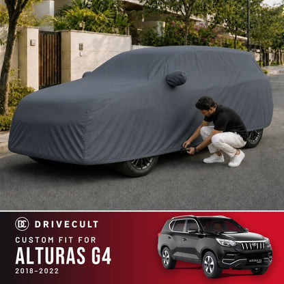 Mahindra Alturas G4 2018-2022 DriveCult Titan custom-fit waterproof car body cover