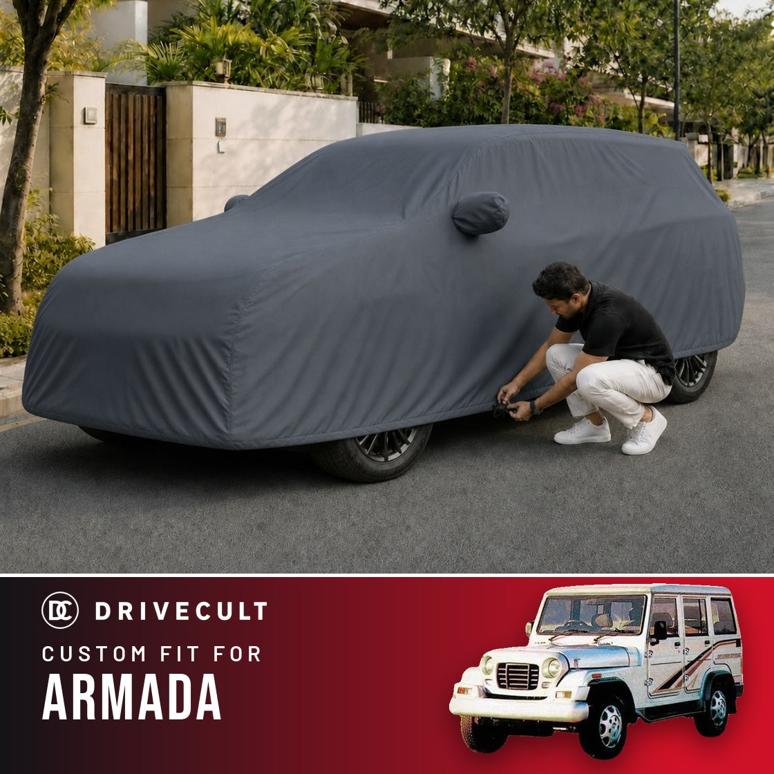 Mahindra Armada DriveCult Titan custom-fit waterproof car body cover