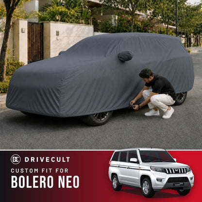 Mahindra Bolero Neo DriveCult Titan custom-fit waterproof car body cover