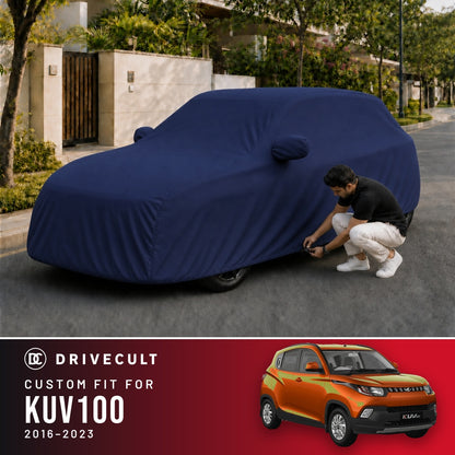 Mahindra KUV100 2016-2023 DriveCult Storm custom-fit waterproof car body cover
