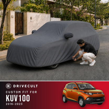 Mahindra KUV100 2016-2023 DriveCult Titan custom-fit waterproof car body cover