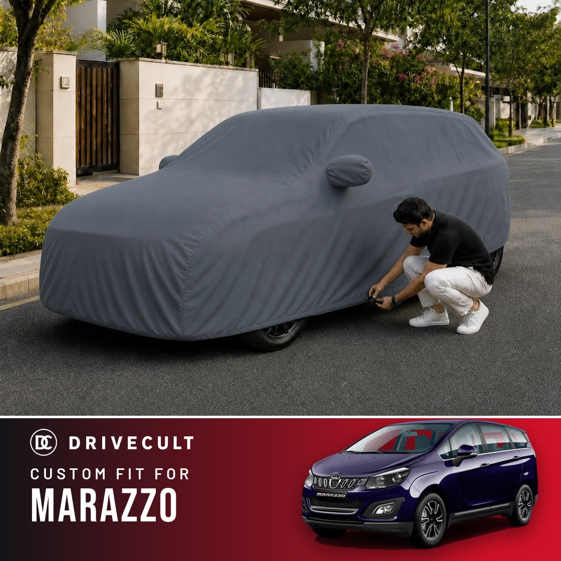 Mahindra Marazzo DriveCult Titan custom-fit waterproof car body cover