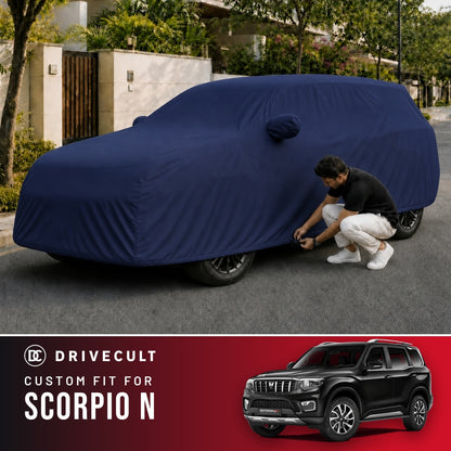 Mahindra Scorpio N DriveCult Storm custom-fit waterproof car body cover
