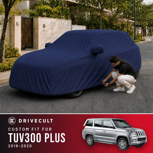 Mahindra TUV300 Plus 2018-2020 DriveCult Storm custom-fit waterproof car body cover