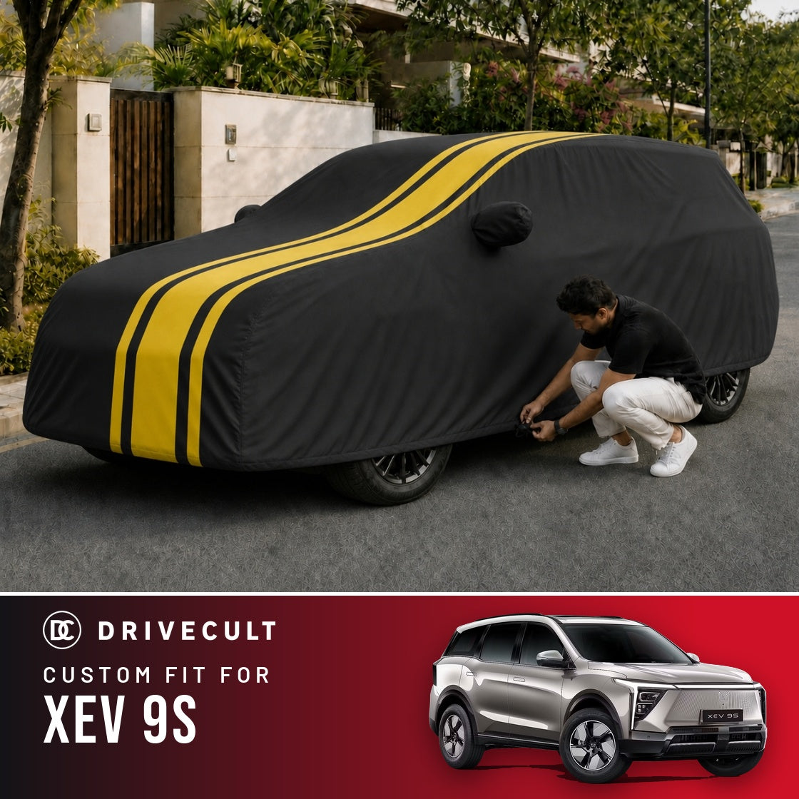 Mahindra XEV 9S DriveCult Blaze custom-fit waterproof car body cover