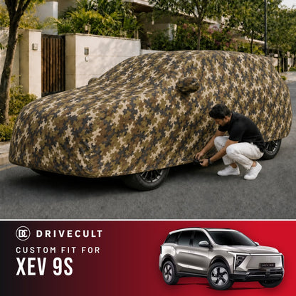 Mahindra XEV 9S DriveCult Phantom custom-fit waterproof car body cover
