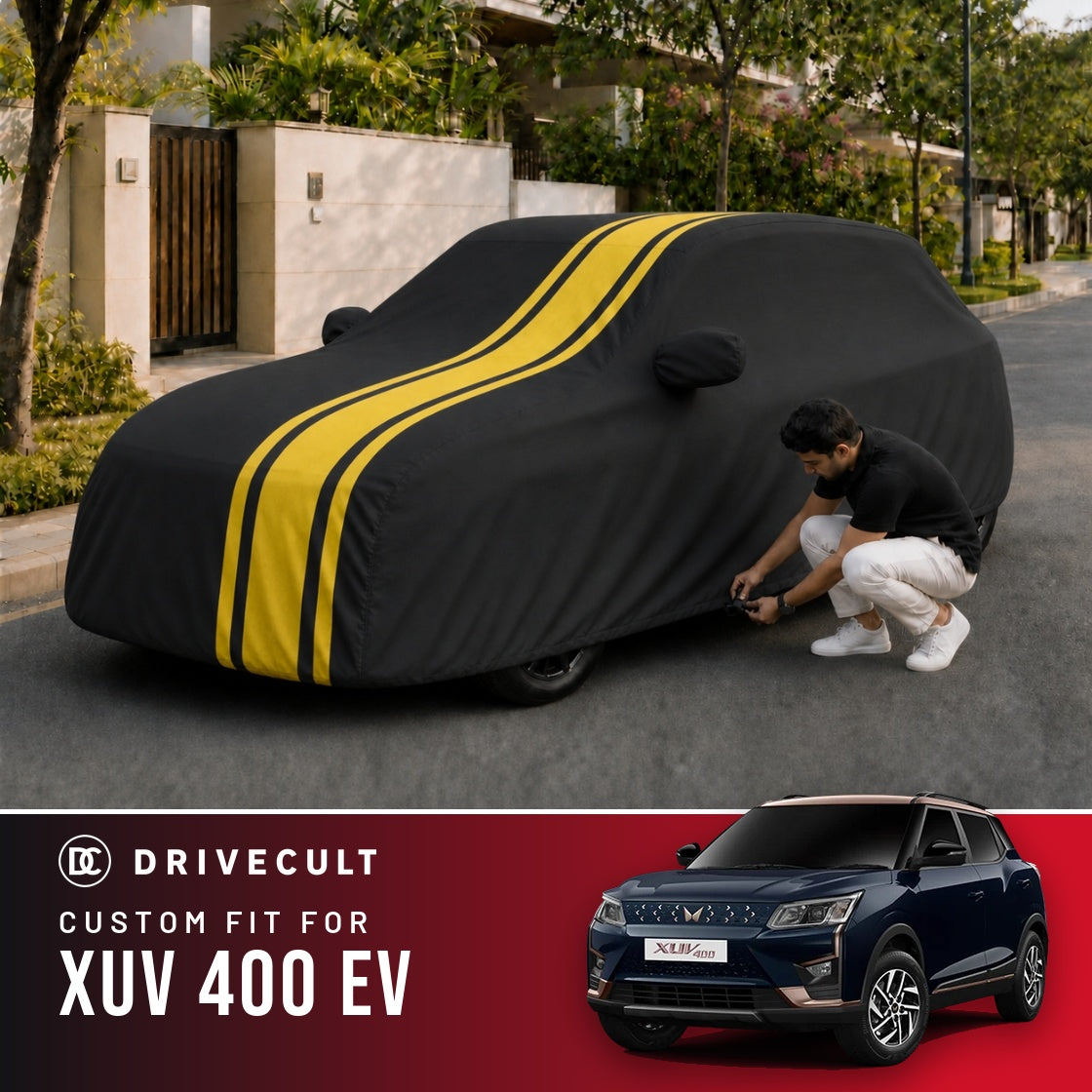Mahindra XUV 400 EV DriveCult Blaze custom-fit waterproof car body cover