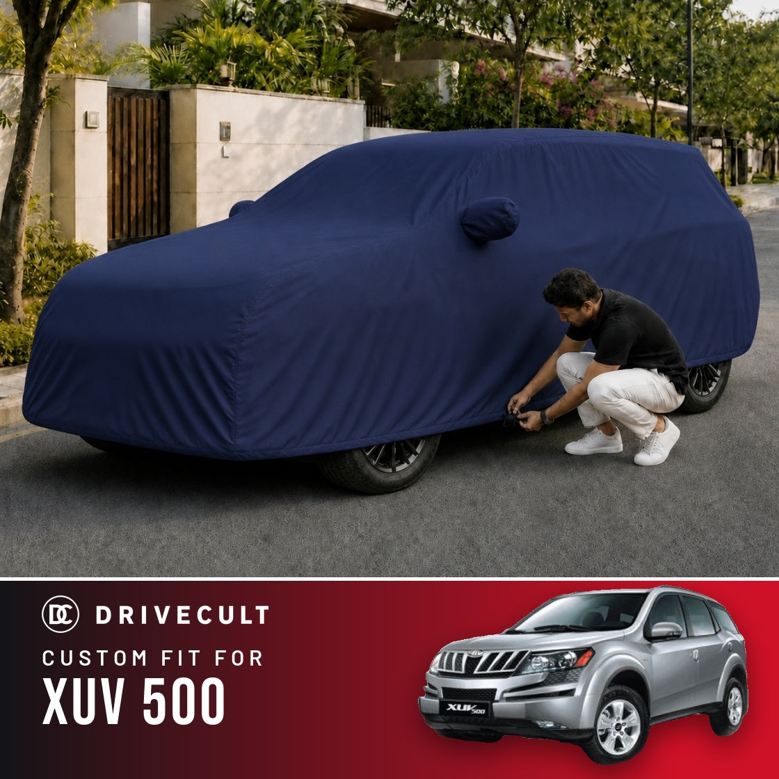 Mahindra XUV 500 DriveCult Storm custom-fit waterproof car body cover