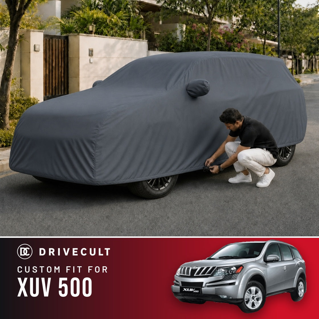 Mahindra XUV 500 DriveCult Titan custom-fit waterproof car body cover