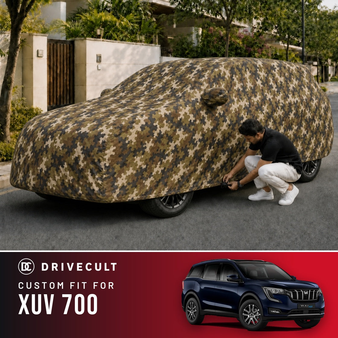 Mahindra XUV 700 DriveCult Phantom custom-fit waterproof car body cover