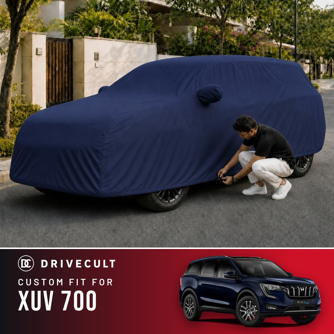 Mahindra XUV 700 DriveCult Storm custom-fit waterproof car body cover