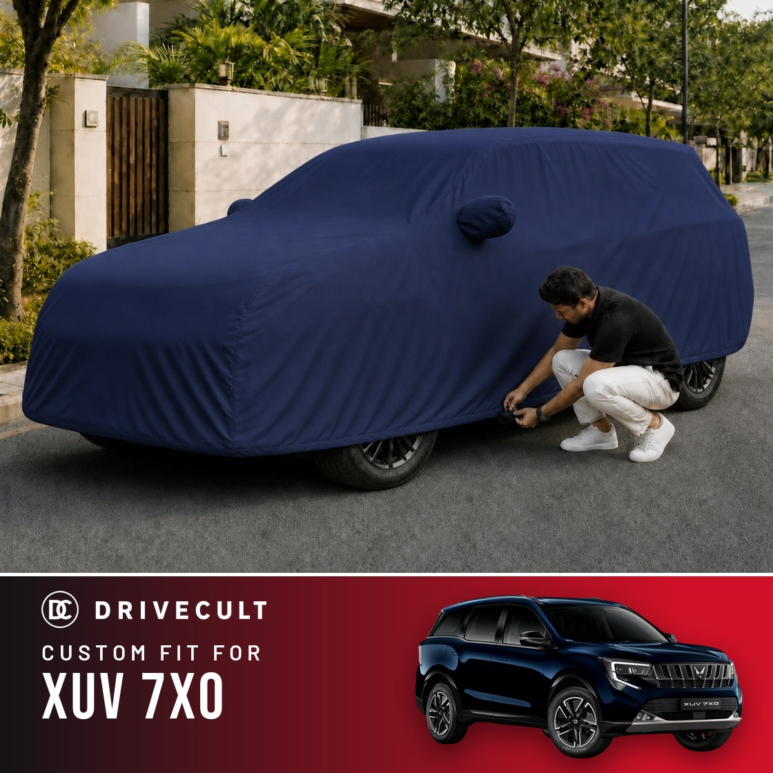 Mahindra XUV 7XO DriveCult Storm custom-fit waterproof car body cover