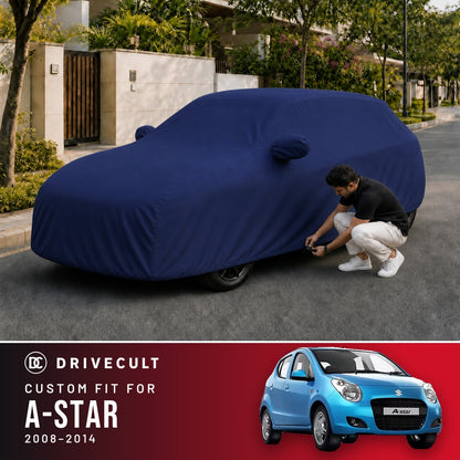 Maruti Suzuki A-Star 2008-2014 DriveCult Storm custom-fit waterproof car body cover