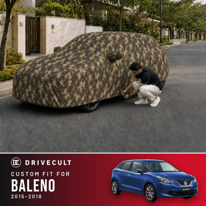 Maruti Suzuki Baleno 2015-2018 DriveCult Phantom custom-fit waterproof car body cover