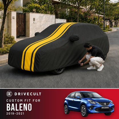 Maruti Suzuki Baleno 2019-2021 DriveCult Blaze custom-fit waterproof car body cover
