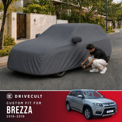 Maruti Suzuki Brezza 2016-2019 DriveCult Titan custom-fit waterproof car body cover