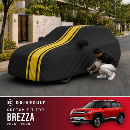 Maruti Suzuki Brezza 2026-2028 DriveCult Blaze custom-fit waterproof car body cover