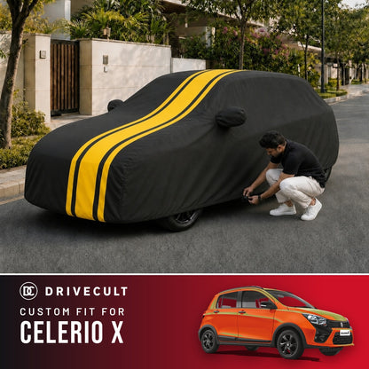 Maruti Suzuki Celerio X DriveCult Blaze custom-fit waterproof car body cover