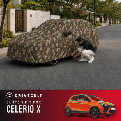 Maruti Suzuki Celerio X DriveCult Phantom custom-fit waterproof car body cover