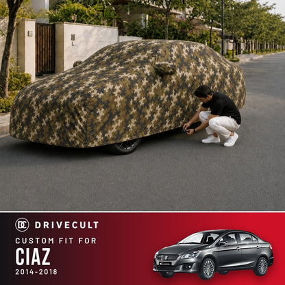 Maruti Suzuki Ciaz 2014-2018 DriveCult Phantom custom-fit waterproof car body cover
