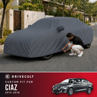 Maruti Suzuki Ciaz 2014-2018 DriveCult Titan custom-fit waterproof car body cover