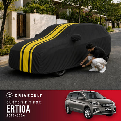 Maruti Suzuki Ertiga 2018-2024 DriveCult Blaze custom-fit waterproof car body cover