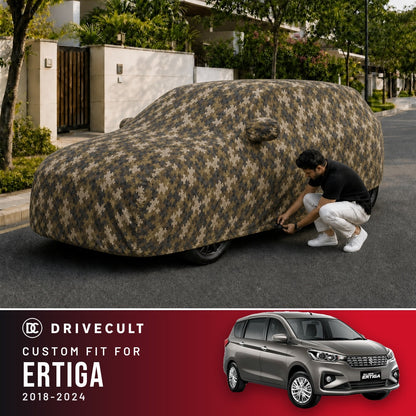 Maruti Suzuki Ertiga 2018-2024 DriveCult Phantom custom-fit waterproof car body cover