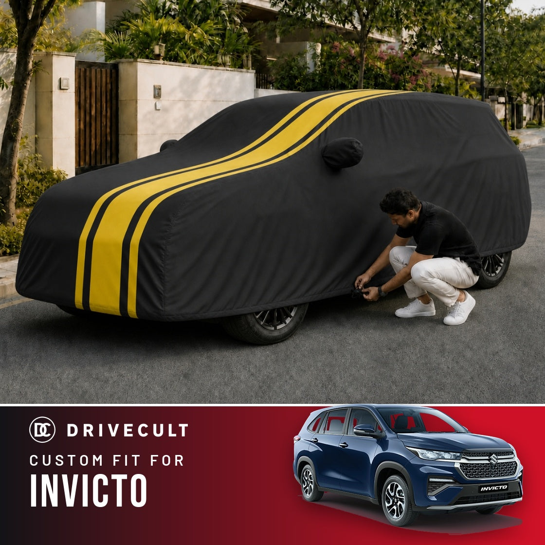 Maruti Suzuki Invicto DriveCult Blaze custom-fit waterproof car body cover
