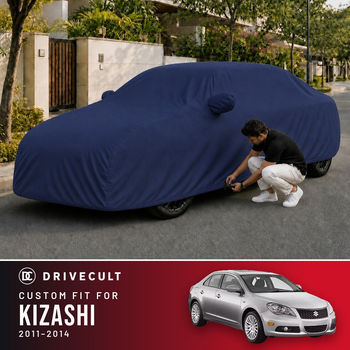 Maruti Suzuki Kizashi 2011-2014 DriveCult Storm custom-fit waterproof car body cover
