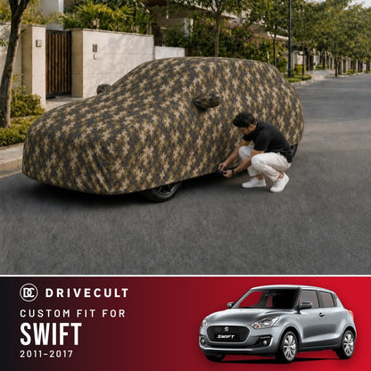 Maruti Suzuki Swift 2011-2017 DriveCult Phantom custom-fit waterproof car body cover