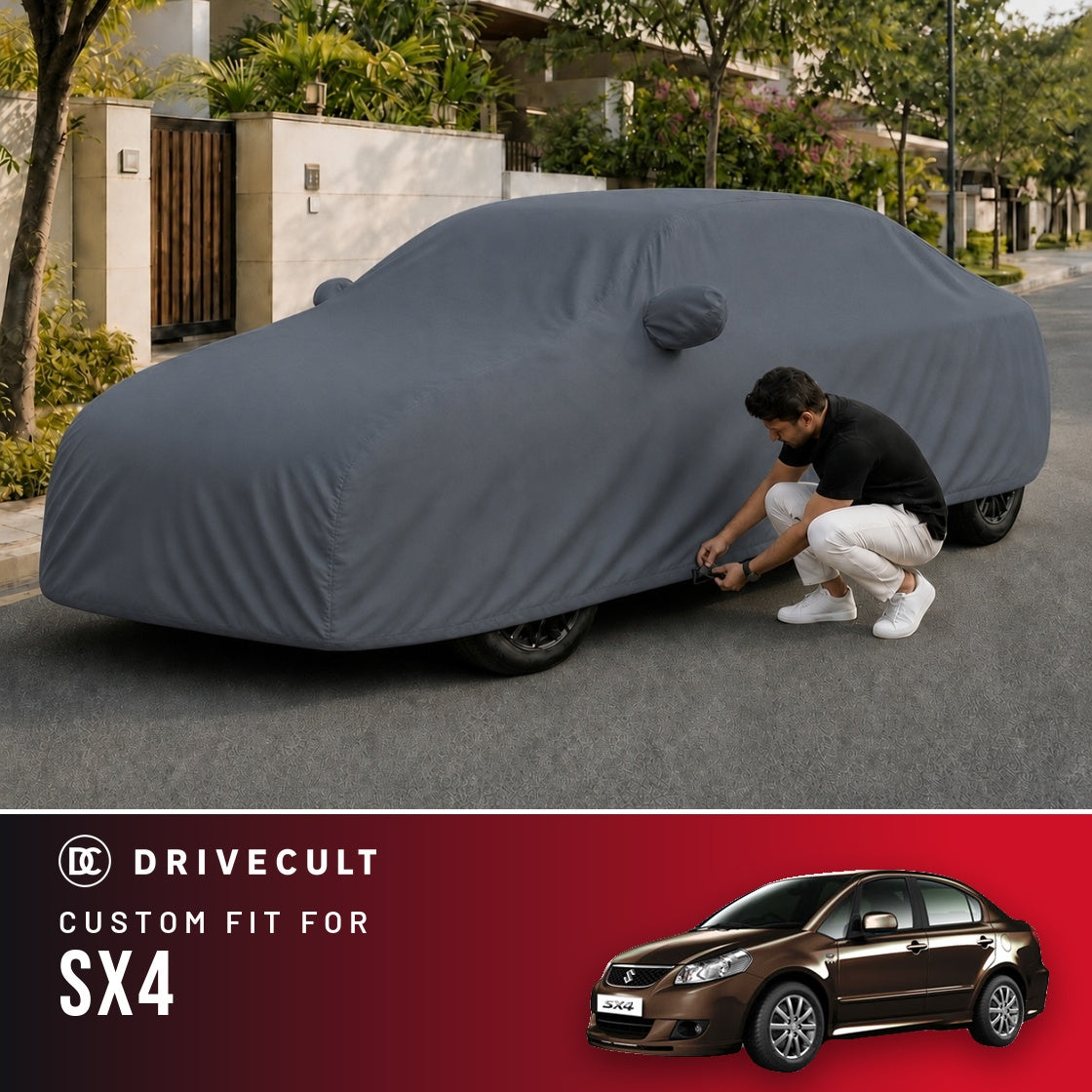 Maruti Suzuki SX4 DriveCult Titan custom-fit waterproof car body cover