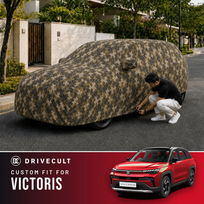 Maruti Suzuki Victoris DriveCult Phantom custom-fit waterproof car body cover