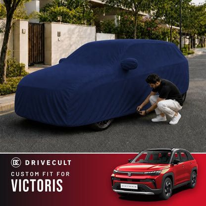 Maruti Suzuki Victoris DriveCult Storm custom-fit waterproof car body cover
