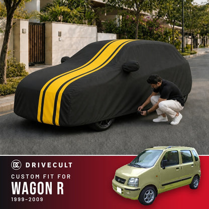 Maruti Suzuki Wagon R 1999-2009 DriveCult Blaze custom-fit waterproof car body cover