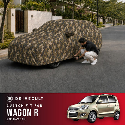 Maruti Suzuki Wagon R 2010-2018 DriveCult Phantom custom-fit waterproof car body cover